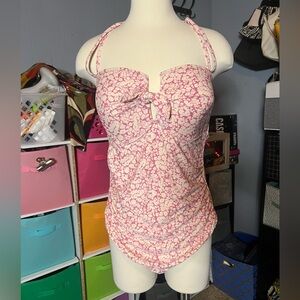 Floral Pink One-Piece Swimsuit